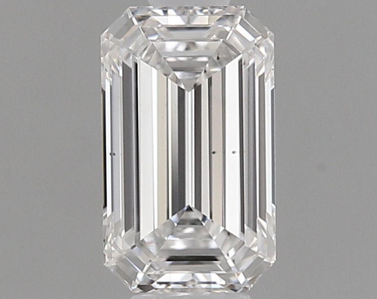 Actual 0.56 carat E Emerald lab-grown diamond