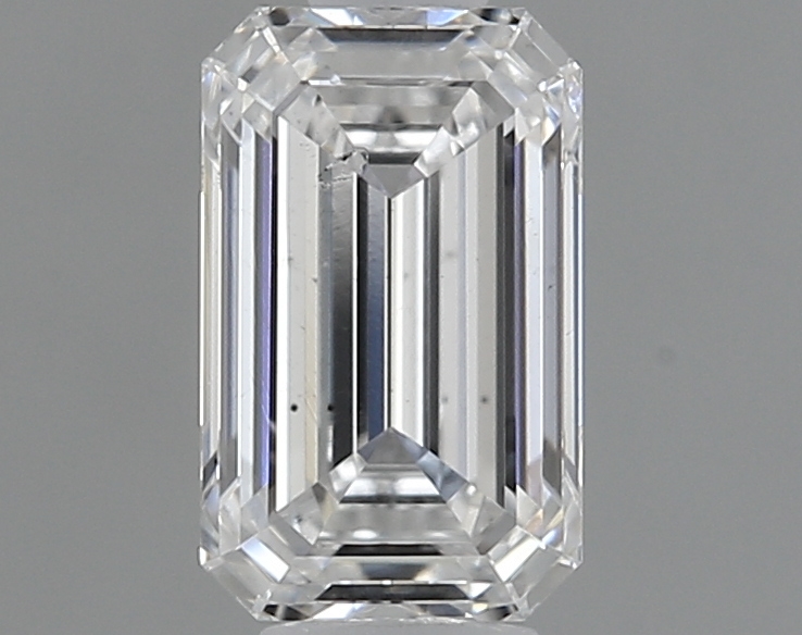 Actual 0.51 carat E Emerald lab-grown diamond