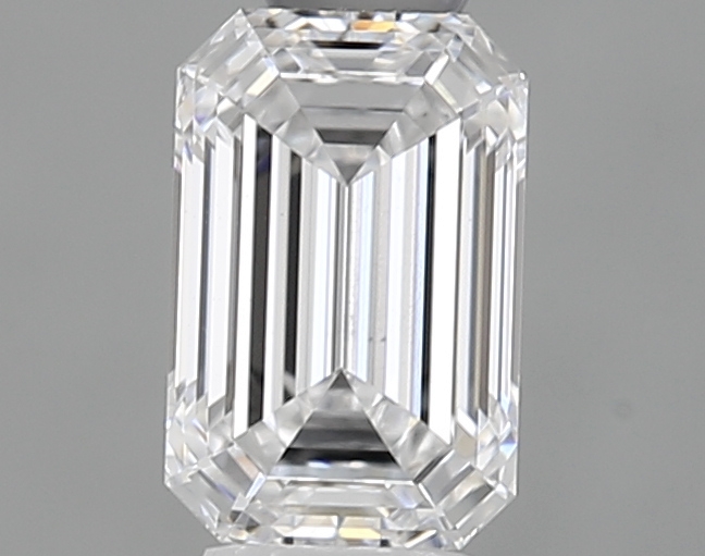 Actual 0.43 carat D Emerald lab-grown diamond