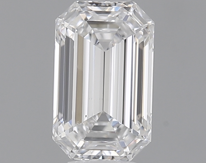 Actual 0.54 carat D Emerald lab-grown diamond