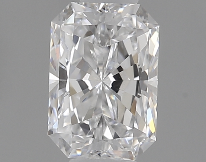Actual 0.41 carat D Radiant lab-grown diamond