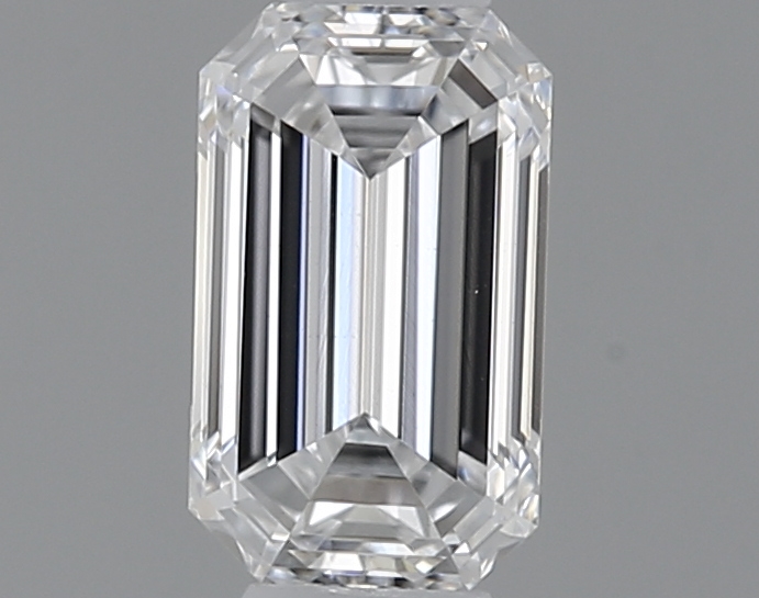 Actual 0.4 carat D Emerald lab-grown diamond
